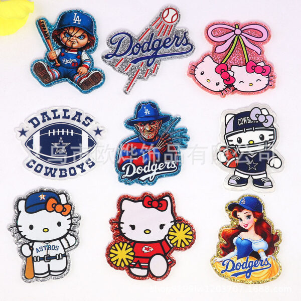 Wholesale Fashion Brand Cartoon Football Cat Sex Bag Jewelry Acrylic Pin Croud DIY Patch OLY Exclusive