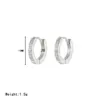 Wholesale PVD Coated 18K Gold Platinum Real Gold Plated Solid Color 304 Stainless Steel Elegant Simple Style Waterproof Non Tarnish Hoop Earrings