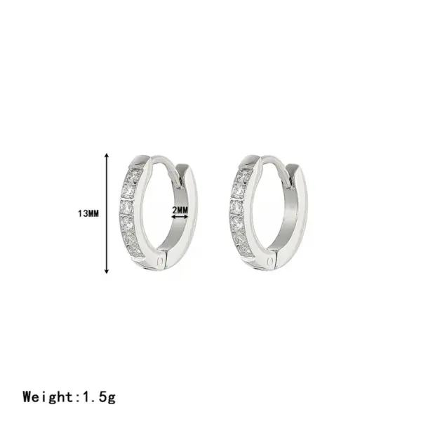 Wholesale PVD Coated 18K Gold Platinum Real Gold Plated Solid Color 304 Stainless Steel Elegant Simple Style Waterproof Non Tarnish Hoop Earrings