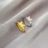 Wholesale Electroplating Golden Plated Butterfly Titanium Steel Casual Simple Style Rings