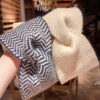 Wholesale Explosions Knitted Striped Letter Crossed Wool Hair Band Women's Autumn and Winter Hair Band Turban Knitted Hair Ring