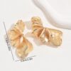 oly-4f5a1aabfd9575f86ef3463df44d2290 Wholesale Simple Women's Flower Earrings Distinctive Exaggerated Metal Style Multi-layer Niche Design Earrings Petal Earrings