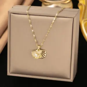 【8086】Hollow Starfish Shell Necklace【gold】