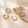 Wholesale Titanium Steel Ring Elegant Niche High-End Design Sense Ring Versatile Open Ring Wholesale Vacuum Electroplating 18K Real Gold Snake