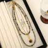 Wholesale Casual Commute Irregular Natural Stone Agate Copper Necklace In Bulk