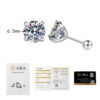 Wholesale Silver stud earrings, four-prong, one-carat moissanite stud earrings