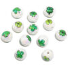 Wholesale Leopard print wave dot printed round beads acrylic lucky grass beads DIY mobile phone chain beaded pen accessories