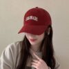 oly-4fd12c62d994536a43264e498566fef7 Wholesale Hat Spring and Summer Letter Cotton Duck Tongue Hat All-match Women's Retro Embroidered Soft Top Shown Face Small Sunshade Baseball