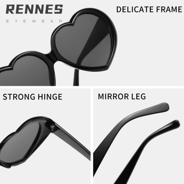 Wholesale  Valentine's Day large frame peach heart fashion sunglasse seaside vacation sun protection sunglasses
