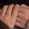 oly-4fd5176ef32168d0d66dbef03bc747a2 Wholesale S925 Sterling Silver Cross Couple Ring Men and Women High-End Pair Ring Open Hand Jewelry Valentine's Day Jewelry