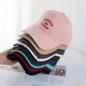 Wholesale Letter Embroidered Pink Baseball Cap Women's New All-match Wide Brim Soft Top Cap Big Head Wai Face Small Hat