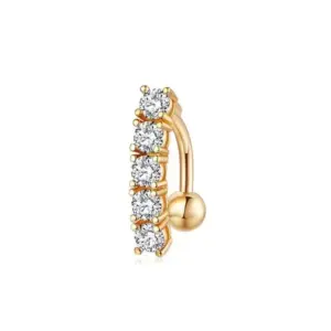 5 Diamond 1-Shaped-Gold/1.3*1.1cm