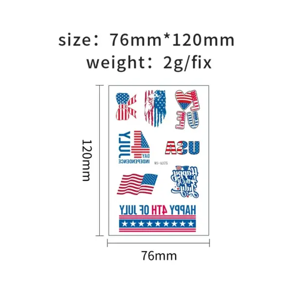 oly-4ff7cc96cc41346c99dadb6f0cc7f35a Wholesale American Independence Day Tattoo Sticker Flag Party Face Makeup Decoration Tattoo Sticker Patriotic Celebration Supplies