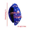 Wholesale Wide Fabric Headband With Pearls And Rhinestones, American Independence Day Flag Colors, Holiday Party Hair Accessories For Women