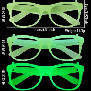 Light Green Square Frame / Glow-in-the-Dark Glasses Frame