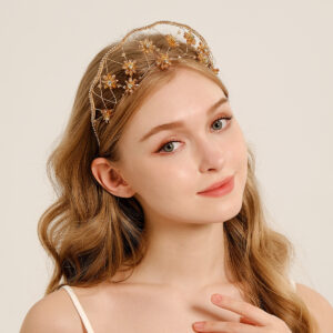 oly-504d519c387d1faf27ac70243f150563 Wholesale Wedding Bridal Headwear Vintage Rhinestone Mesh Headband All-match Pressed Hair Handmade Crystal Flower Headband Women