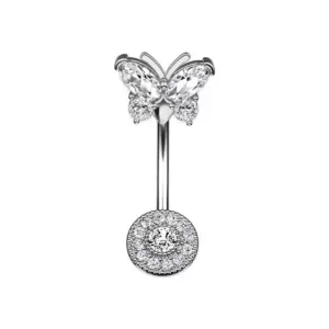 Butterfly round Diamond-Silver
