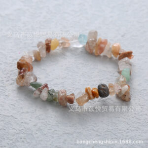 Colored hair crystal (natural material) / Bracelet circumference is about 18cm