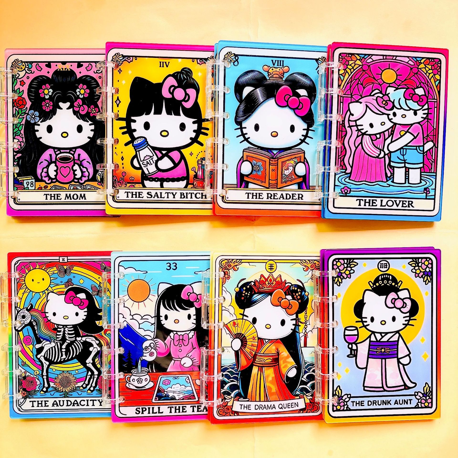 Wholesale Hello Kitty Tarot Acrylic Notebook Cross-border TK Explosions Loose-leaf A7A5hellokitty