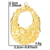 Wholesale Ion Plating (IP) Real Gold Plated 18K Gold Oval 304 Stainless Steel Basic Classic Style Waterproof Non Tarnish 304 Stainless Steel Pendant Necklace