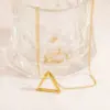 Wholesale PVD Coated Real Gold Plated 18K Gold Triangle 304 Stainless Steel Casual Waterproof Non Tarnish 304 Stainless Steel Lobster Trigger Clasp Closure Pendant Necklace