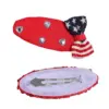 Wholesale American Independence Day Butterfly Decorative Hair Clip Girl Star Hair Accessory Shiny Highlight Rainbow