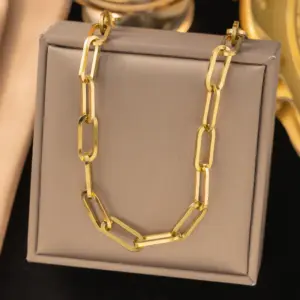 【QYH62】Cross Chain Necklace / Gold