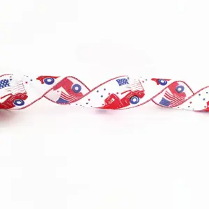 6.3CM Independence Day Ribbon (5m-55g) / White Car