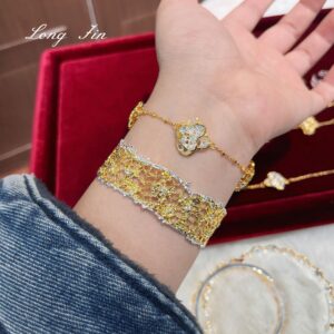 Wholesale Copper vintage lace skirt trim bracelet ring necklace flower lace bracelet necklace