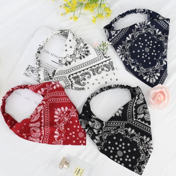 oly-5115a0d5407e1b0f5bffe065d7303906 Wholesale Bohemian Style Cashew Flower Stretch Triangle Scarf Headband All-match Headband Headband Headband Hair Band