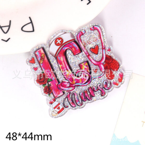 oly-51785cb6b512b395cd6f42ec5b2dd783 Wholesale loose powder cartoon letters cute jewelry acrylic pin DIY patch accessories