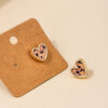 Wholesale 1 pair of elegant and cute sweet small and exquisite alloy earrings fashionable sweet and cool love ladies earrings for commuting all-match