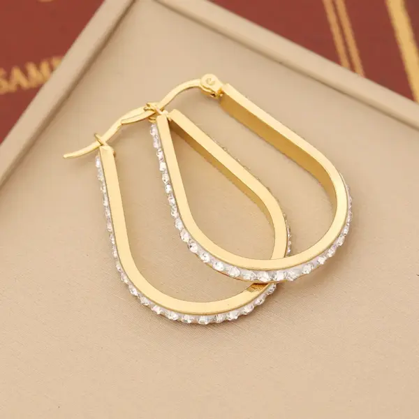 Wholesale PVD Coated 18K Gold Real Gold Plated Star Water Droplets Heart Shape Stainless Steel Retro Commute Waterproof Non Tarnish Earrings