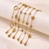 Wholesale Geometric Waterproof Non Tarnish Bracelets For Women In 18K Gold Plated 304 Stainless Steel With Zircon And PVD Coated Finish