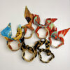 Wholesale Retro vintage Style Golden Light Luxury Silk Scarf Open Wide Bracelet Niche Exaggerated High-end Bracelet