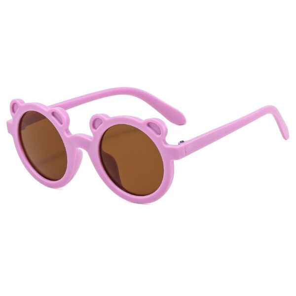 Wholesale children's sunglasses cute bear sunglasses round frame petal glasses trendy fashion