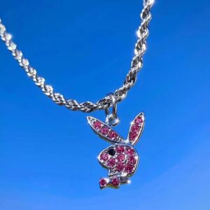 Pink diamond necklace