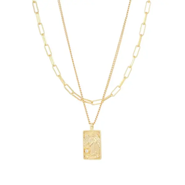 Wholesale Round Copper Pendant Necklace With Zircon Inlay On Snake Chain, Unisex Jewelry Accessory