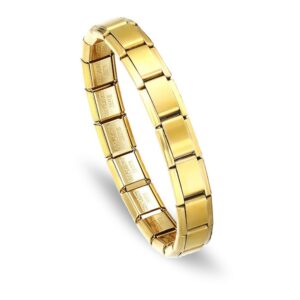 Gold blank module bracelet 18 sections