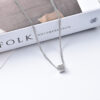 Wholesale Geometric Square Necklace Mens Trendy Hip-hop Style Simple All-match Sweatshirt Collarbone Chain Niche Design Sense Men