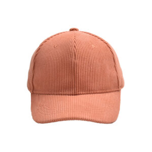Orange-corduroy baseball cap / Adult size (head circumference 56-60cm)
