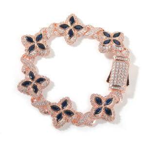 Rose gold dark blue / 7inch bracelet