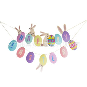 Rabbit Easter egg string flag