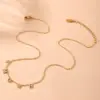 Wholesale PVD Coated Real Gold Plated 18K Gold Geometry 304 Stainless Steel Imitation Diamond Elegant Luxurious Shiny Waterproof Non Tarnish Bracelets Necklace Jewelry Set
