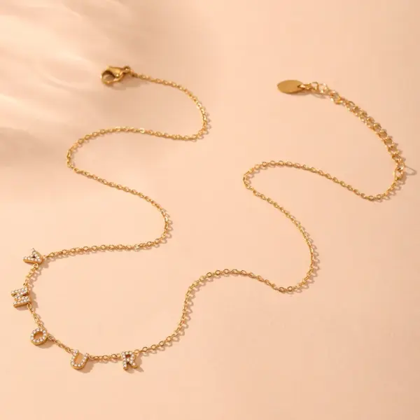 Wholesale PVD Coated Real Gold Plated 18K Gold Geometry 304 Stainless Steel Imitation Diamond Elegant Luxurious Shiny Waterproof Non Tarnish Bracelets Necklace Jewelry Set