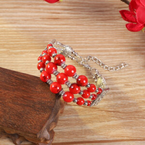 2-round beads (red)