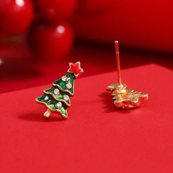 oly-52015c7345c2773199b09609ca2e9616 Wholesale Christmas Carnival Zircon Christmas Tree Earrings Small and Exquisite High-end Earrings