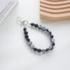 Wholesale Light Luxury Black and White Ink Beads Short Mobile Phone Chain Earphone Case Car Key Pendant Colorful Wrist Rope Handheld Chain Beads