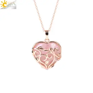H117-Rose Quartz Chain R