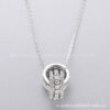 Wholesale Electroplated alloy double-ring transfer bead necklace clasp